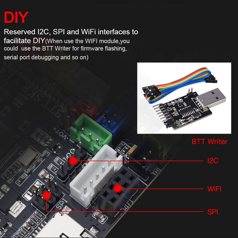 BigTreeTech SKR V1.4 Control Board 32bit Upgrade SKR V1.3 Motherboard, Compatible TFT35/TFT35 E3/TFT70 Touch Screen Mini12864 LCD Support TMC2209/EZ2209/TMC2208/TMC5160 for Most FDM 3D Printer - Image 4